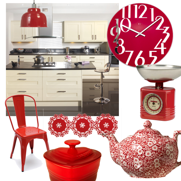 Strawberries and cream kitchen