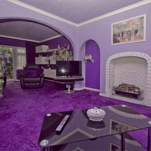 On the mauve: it's been dubbed 'the most purple house in Britain' and it could be yours for just £400k On the mauve: it's been dubbed 'the most purple house in Britain' and it could be yours for just £400k