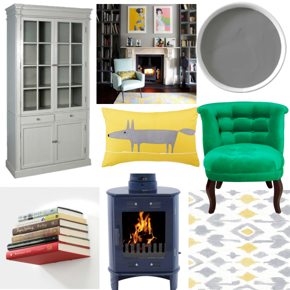 Bold grey living room