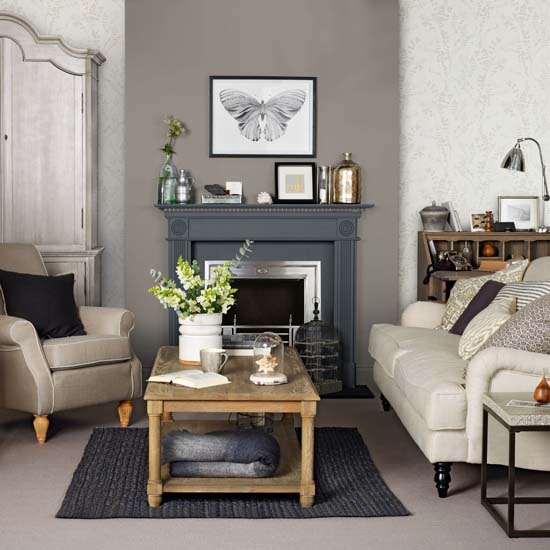 Die neuen trendigen wandfarben im wohnzimmer living room paint ... Wandfarben taupe