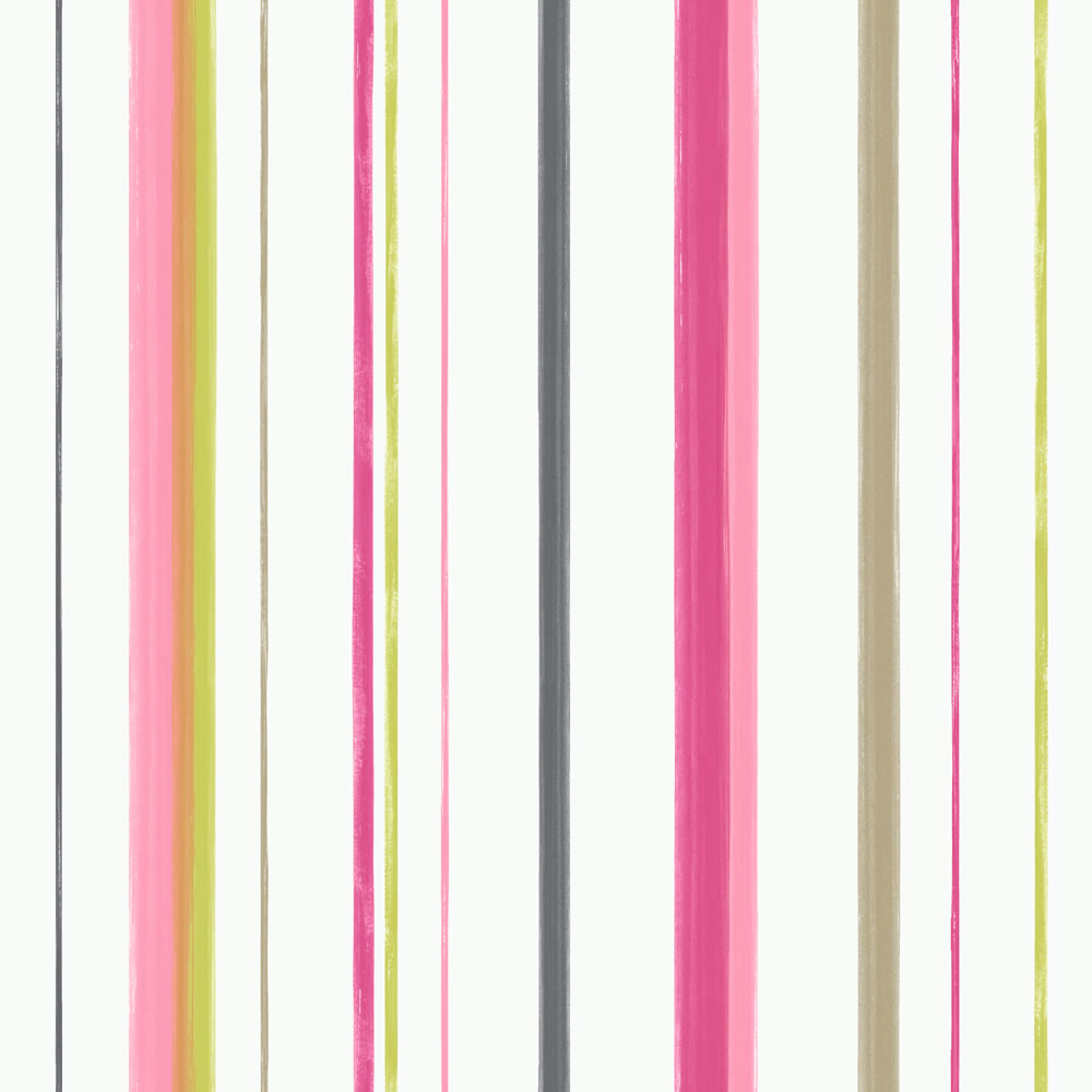 K2 Arabella Stripe wallpaper in Fuchsia from Wilko Budget wallpapers
