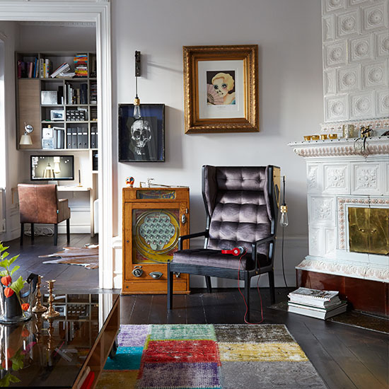 Living room with eclectic accessories