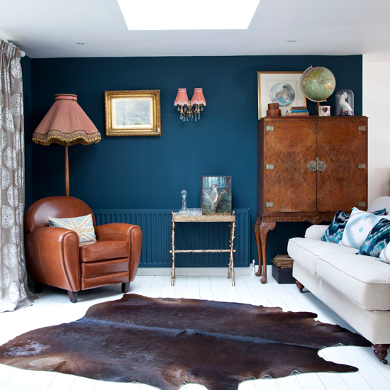 Decorating Ideas For Living Room With Blue Walls - Dark Blue Living Room Walls