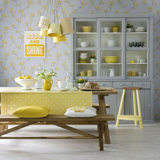 Sunny yellow kitchen-diner | Kitchen room ideas | PHOTO GALLERY | Ideal Home | Housetohome.co.uk