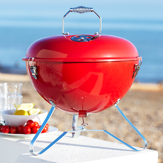 Red portable kettle barbecue from Tesco Direct Barbecues Shopping