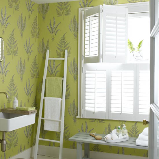 Green and white bathroom Interior design ideas housetohome.co.uk