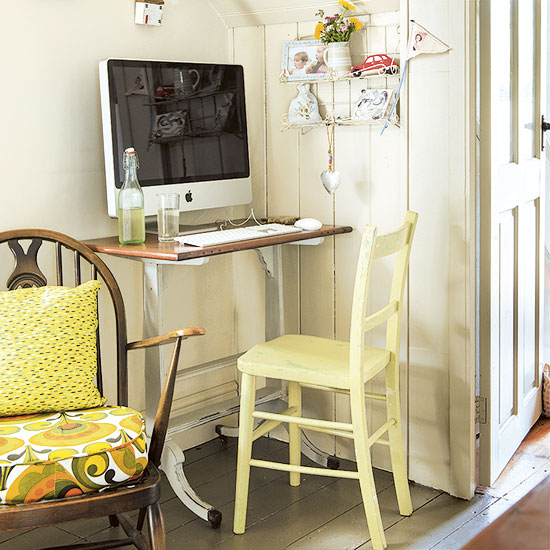 Yellow country home office | Decorating | housetohome.co.uk