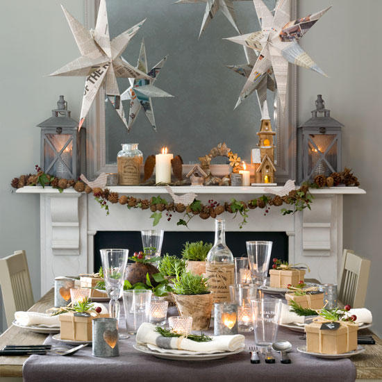 christmas dining room with paper star decorations budget christmas dining room with paper star decorations budget