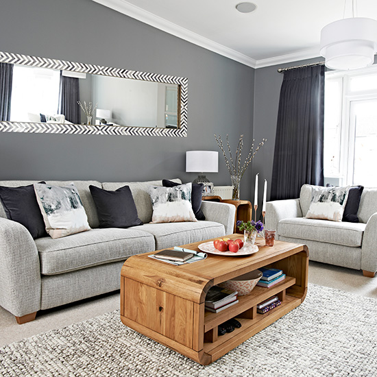 Chic grey living room with clean lines | housetohome.co.uk