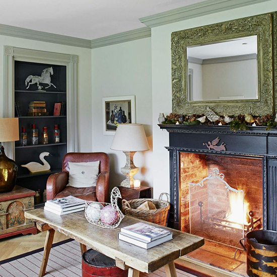 Dress your mantlepiece Fireplace Christmas decorations housetohome