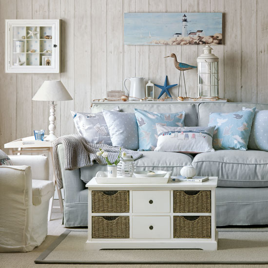 Sea inspired living room - Beach Style Living Room Ideas