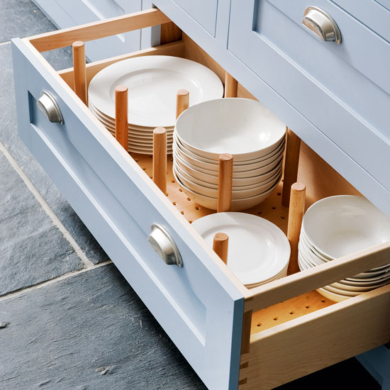 Crockery drawer | Take a tour around a stunning coastal-inspired Shaker ...