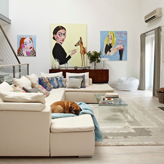 Pop art living room | Neutral living room | housetohome.co.uk