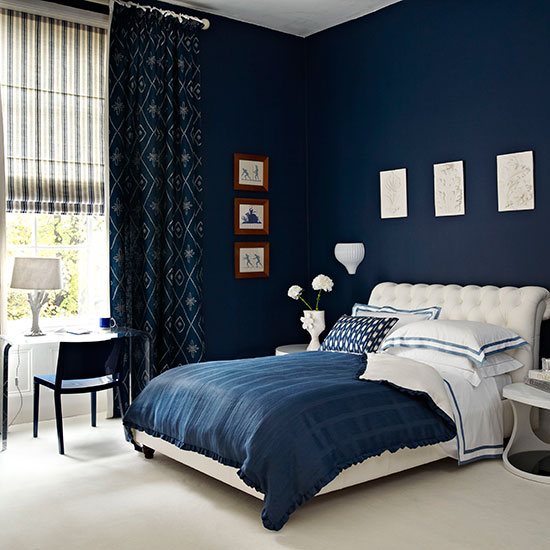 Midnight blue bedroom | How to decorate with blue | housetohome.co.uk