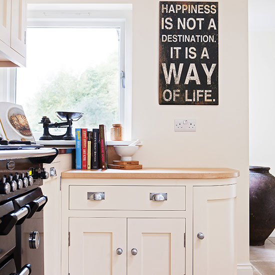 Neutral kitchen with black appliances | Decorating | housetohome.co.uk